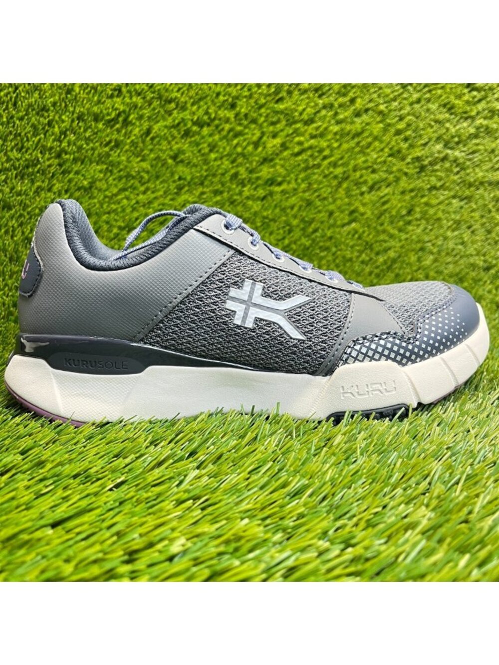 Kuru Quantum 2.0 Womens Size 8 Gray Purple White Athletic Running Shoes Sneakers